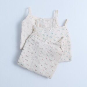 Zara 3-pack floral pointelle tank top under shirts t-shirts 3 years multi